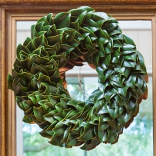 All Green Magnolia Wreath