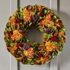 Golden Aubergine Wreath