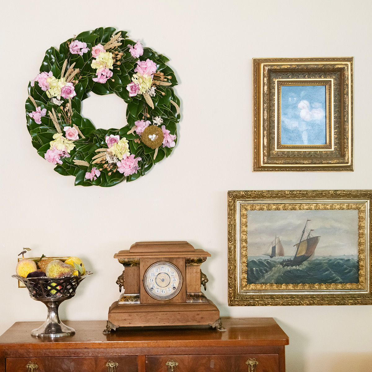 Roses & Magnolia Wreath