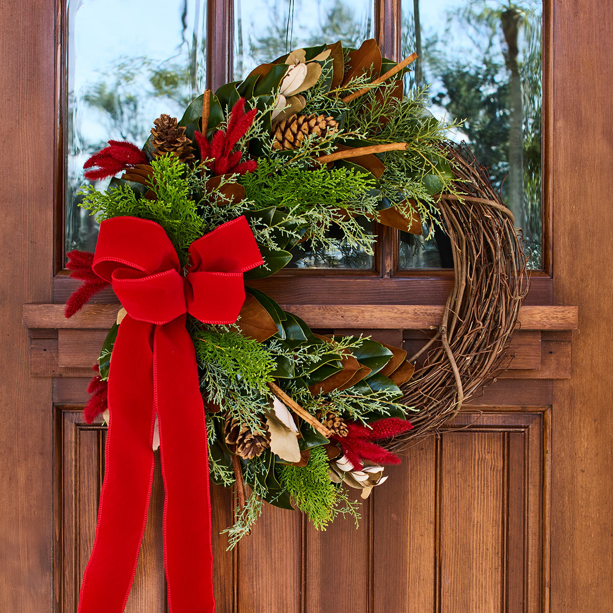 3.リボンリース The Magnolia Company: Sleigh Ride Wreath