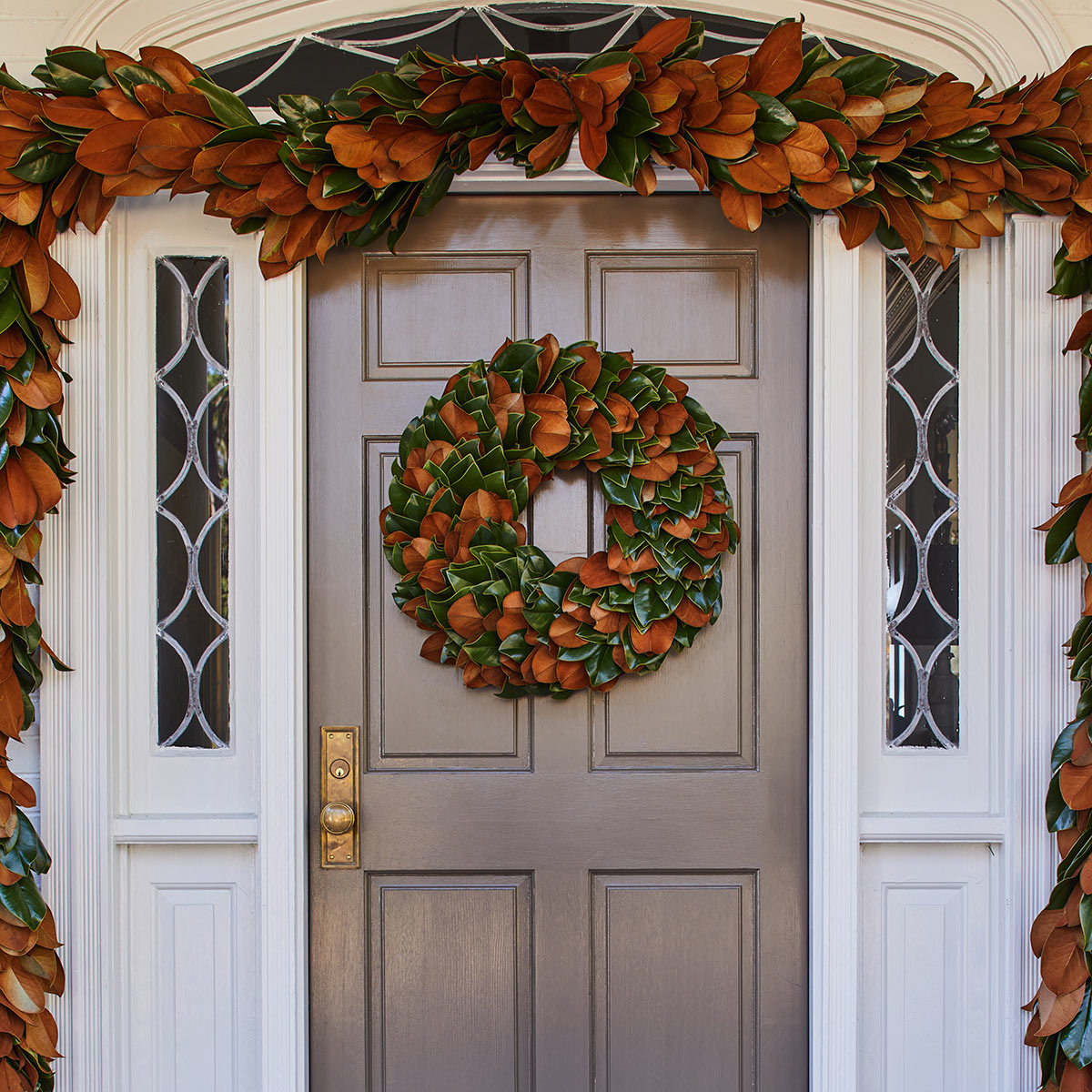 South Texas Home Decor - Wreaths Farmhouse MINI Wreath for Front Door Green  Wreath with Bow Faux