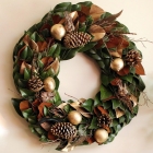 Fresh Golden Woodlands Wreath