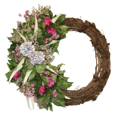 Pretty in Pink Vine Wreath