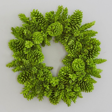 Citrus Green Pinecone Wreath
