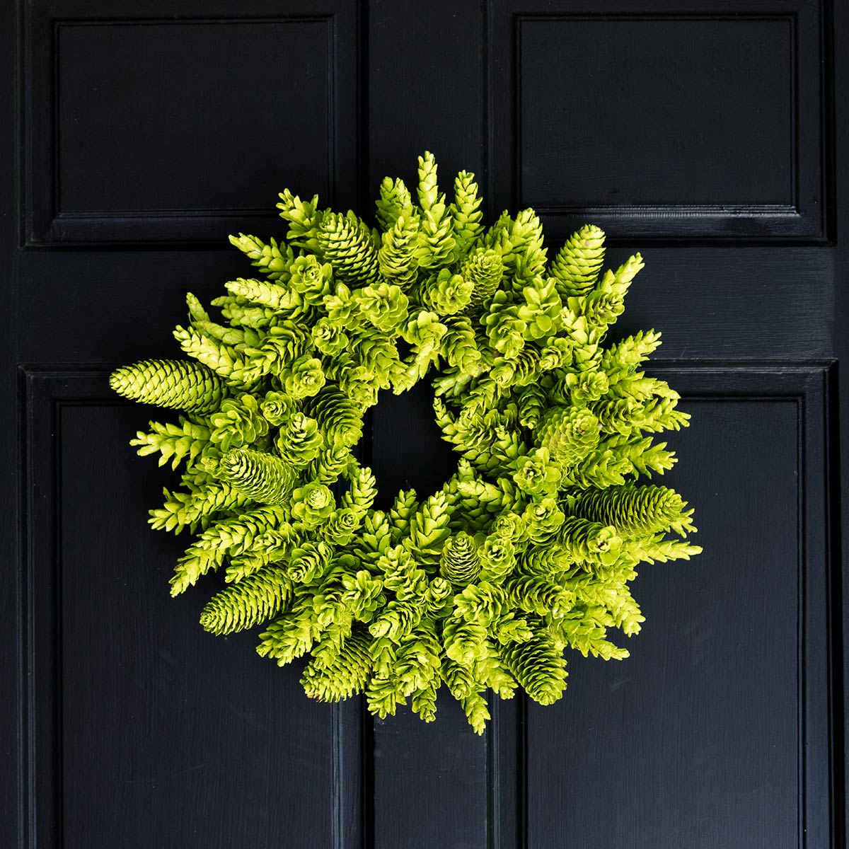 Citrus Green Pinecone Wreath