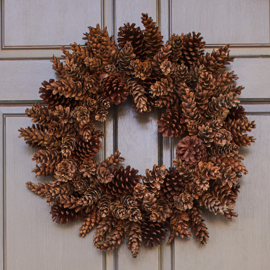 Natural Pinecone Wreath