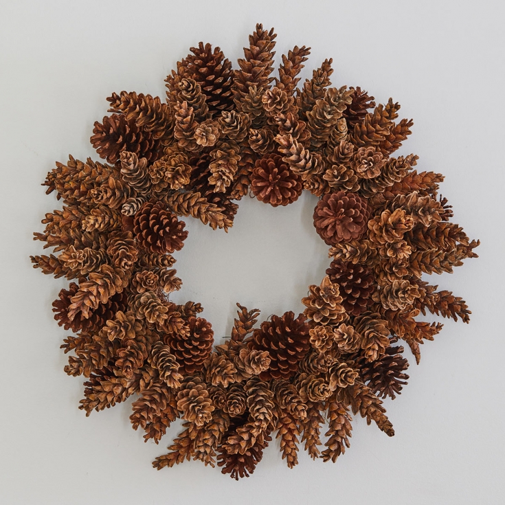 Natural Pinecone Wreath