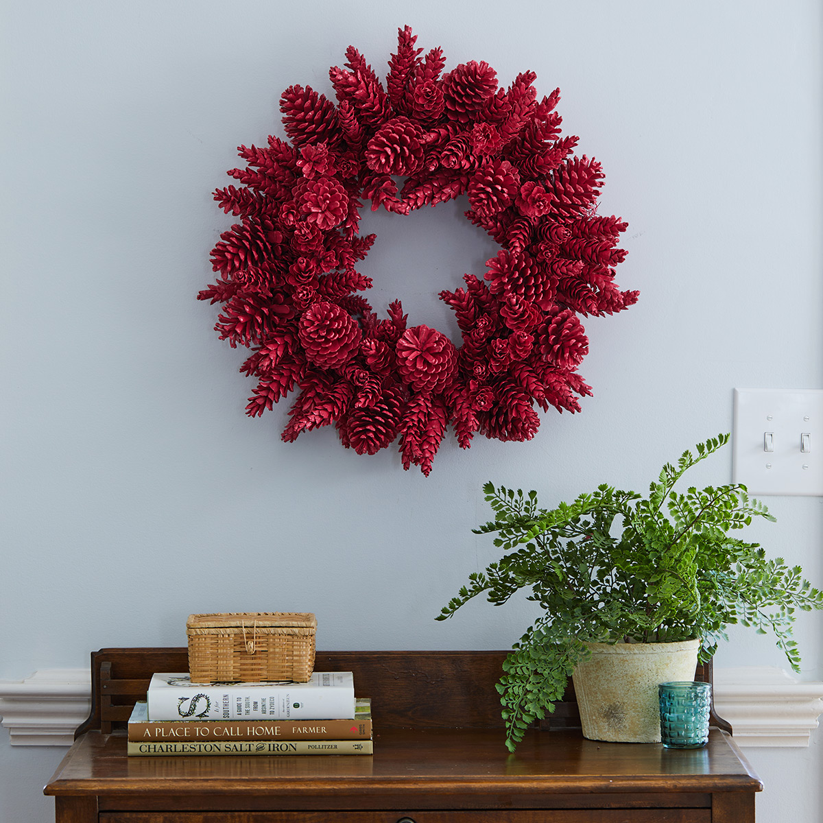 Paradise Pink Pinecone Wreath