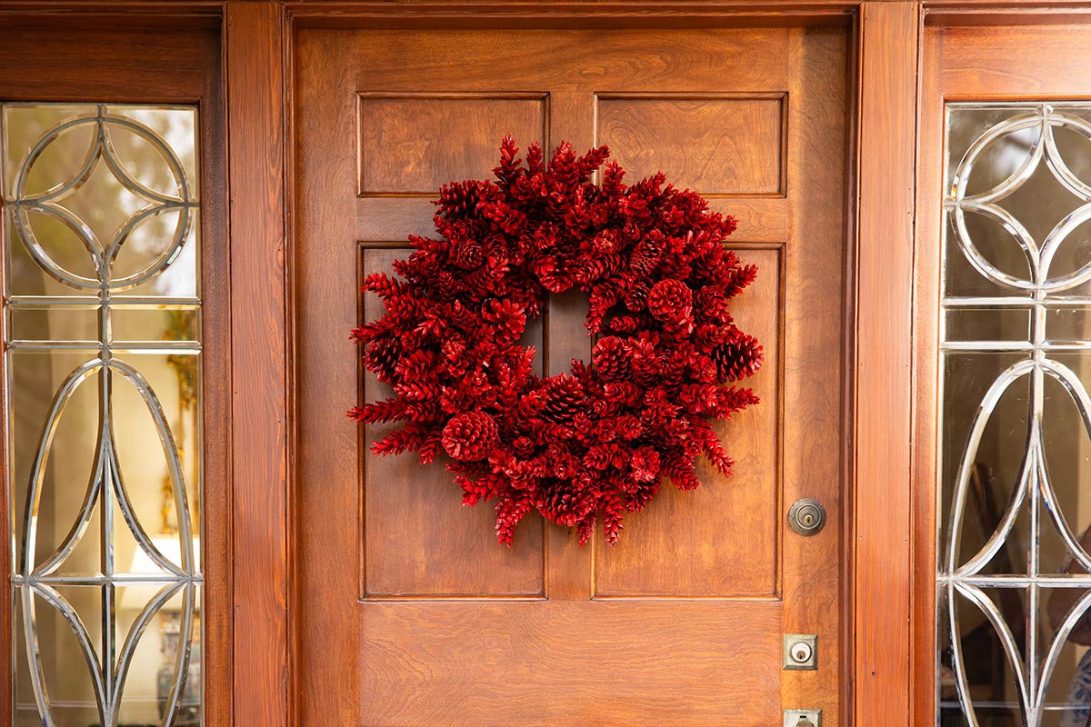Red Pinecone Wreath