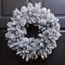 Silver Pinecone Wreath