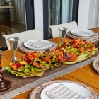 Golden Aubergine Centerpiece