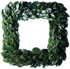All Green Magnolia Square Wreath