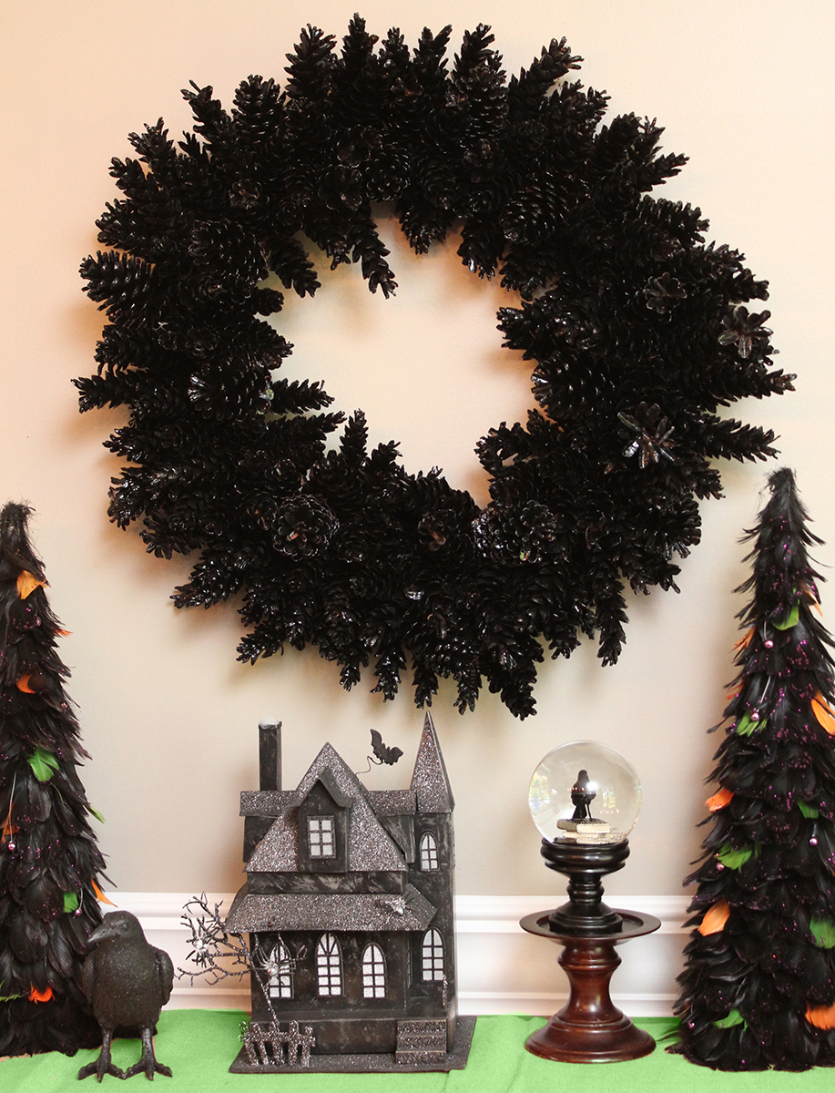 Black Pinecone Wreath