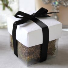 White Lid / Black Top Double Bow
