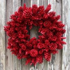 Red Pinecone Wreath