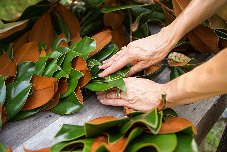 Handmaking Wreath